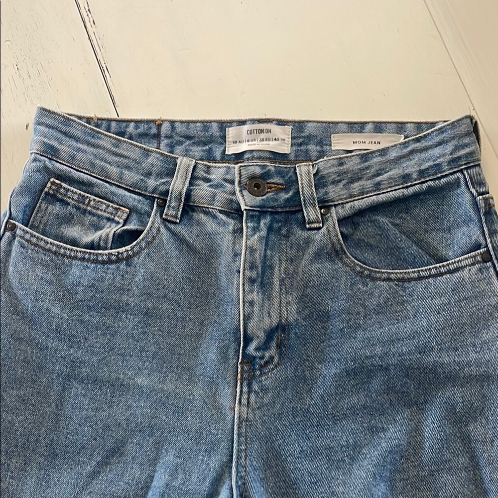Cotton On Women's Blue Jeans- Mom Jean